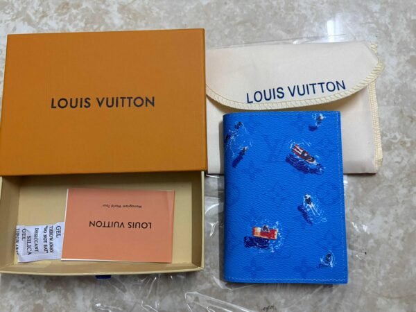L007 LV Passport Cover Navy 14872